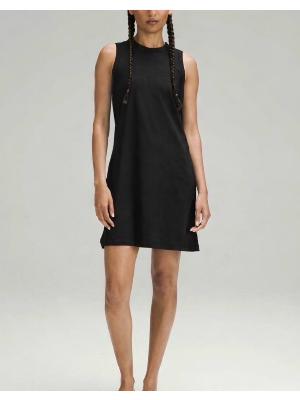 Lululemon Athletica Black Classic-Fit Cotton-Blend Dress